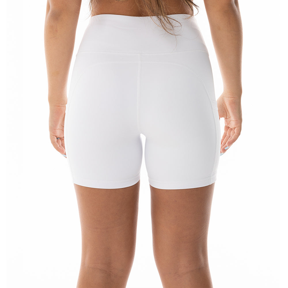Load image into Gallery viewer, WHITE ATI BIKE SHORTS