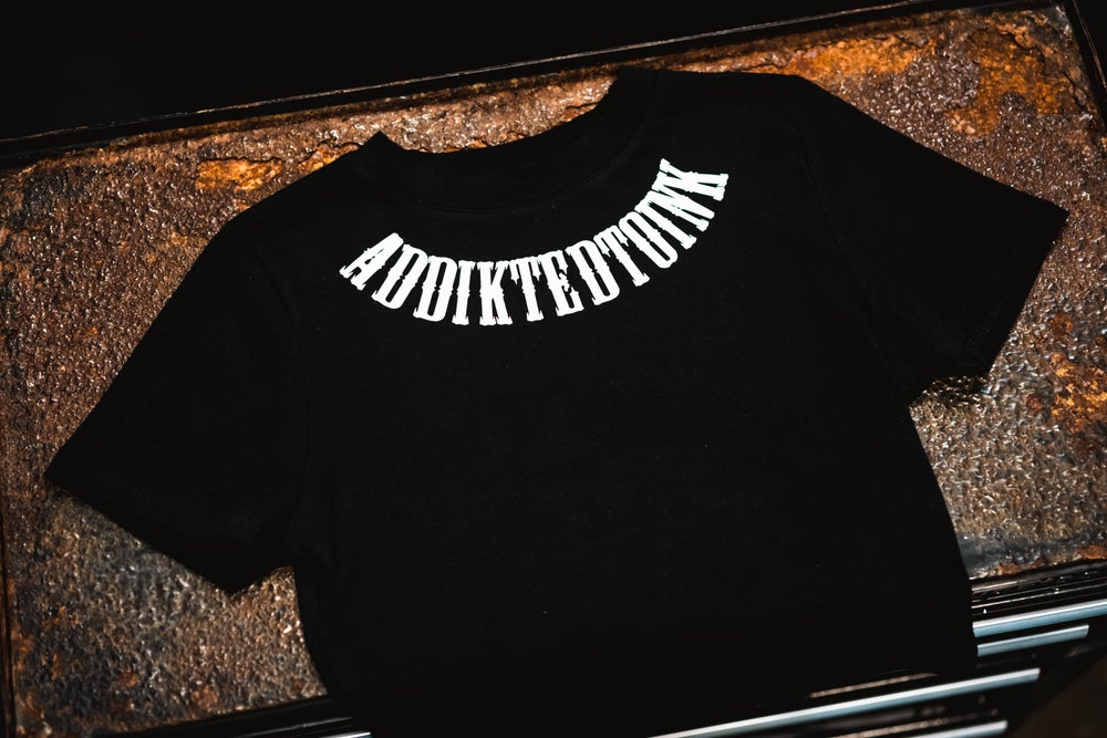 Load image into Gallery viewer, ATI Womens Crop - Black Tee OG Round Neck